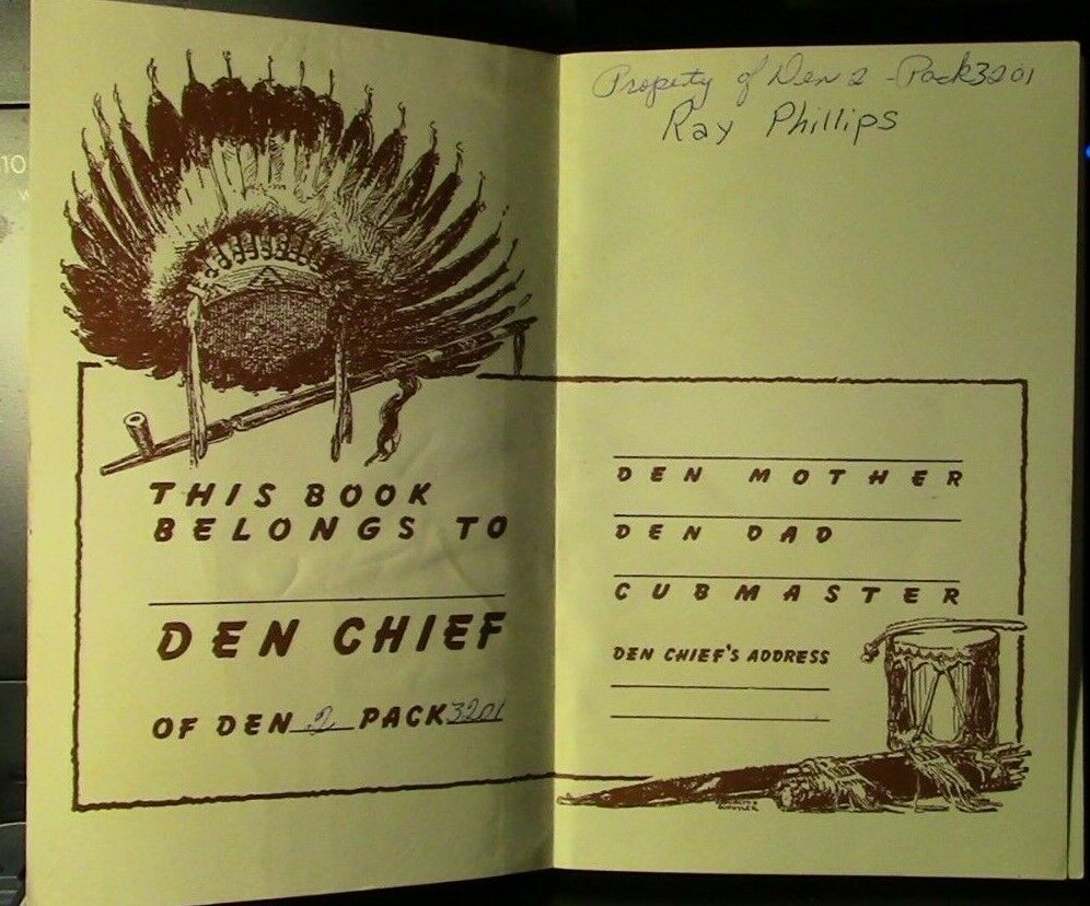 BSA: Vintage Den Chief's Denbook 1954 Printing