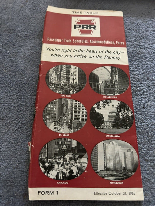 RAILROAD TIMETABLE: PRR OCTOBER 31, 1965