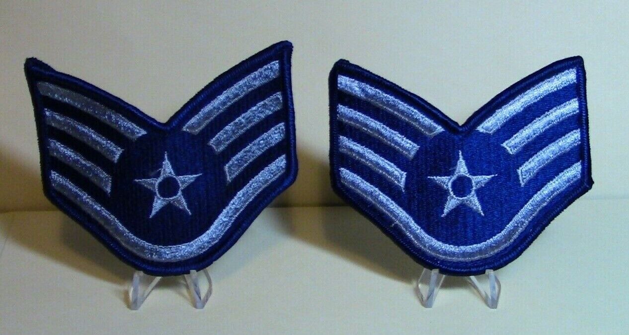 U.S. Air Force Staff Sgt. Chevrons, Large, Blues (Set of 2)