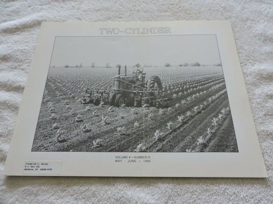 Two Cylinder Volume 5 Number 3 1992  JOHN DEERE