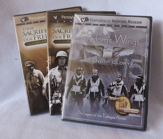 Pennsylvania Veterans Museum DVD's-lot of three DVD's-New