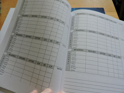 BLOOD SUGAR MOITORING DIARY BOOK