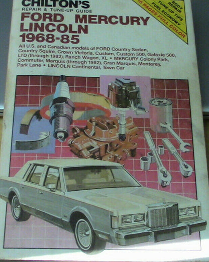 SERVICEGUIDE:  Chilton's Ford Mercury Lincoln 1968-85