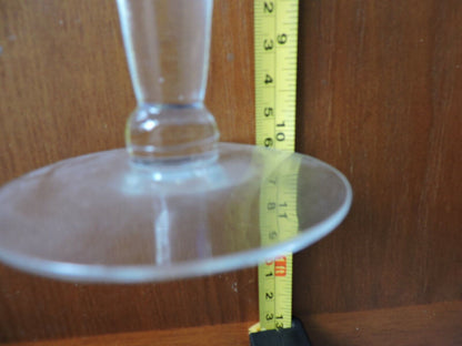 ETCHED GLASS VASE  (10 INCHES TALL-BASE 3 INCHES-TOP OPENING 2 INCHES)