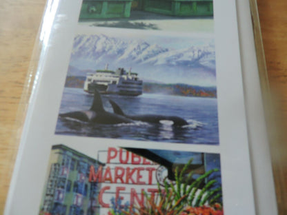 SIGNED PRINT OF THE PUBLIC MARKET IN SEATTLE WASHINGTON--ED NEWBOLD