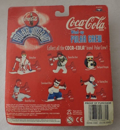 Vintage Coca-Cola Wind Up Polar Crew "BackPack Penguin" with Magnetic Backpack