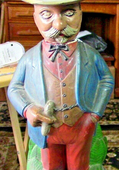 Vintage Hand Painted Porcelain Bourbon Decanter: "The Colonel"
