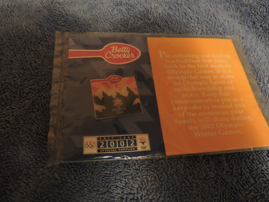 Betty Crocker Limited Edition Collectable 2002 Olympics Pin w/ Information Card
