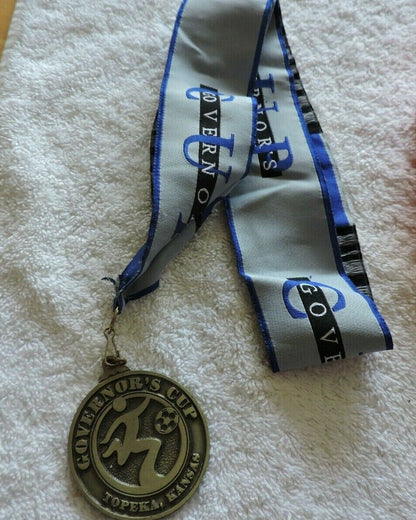 GOVERNOR'S CUP SOCCER MEDAL, TOPEKA, KS--2 INCH ROUND