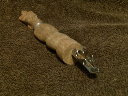 Vintage African Hand Carved Wooden Handle Can Opener