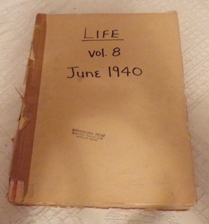 Life Magazine Volume 8:  Four June Editions from 1940