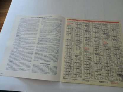 TWA  TIMETABLE FEBRUARY 1-FEBRUARY 29, 1980