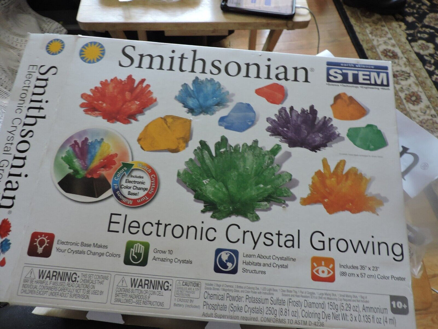 SMITHSONIAN ELECTRONIC CRYSTAL GROWING(NEW OPENED PACKAGE)