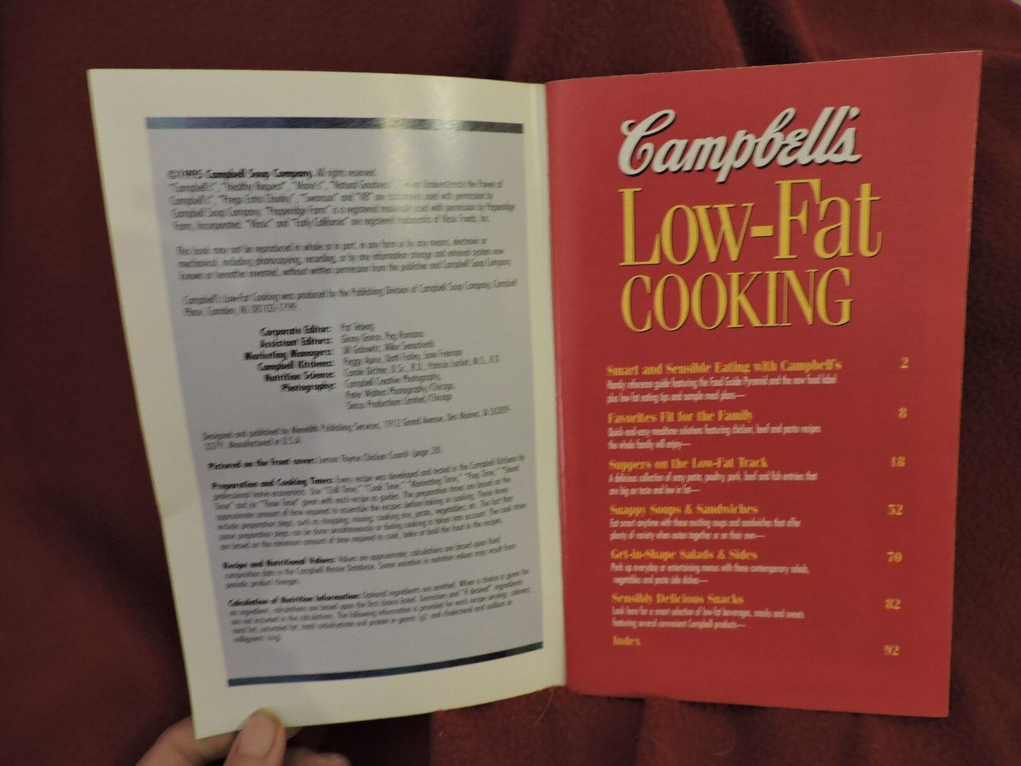 Cookbook 1995  Campbell's Low Fat Cooking