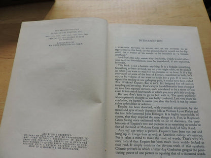 VINTAGE BOOK: THE BEDSIDE  ESQUIRE   EDITED BY: ARNOLD GINGRICH 1940