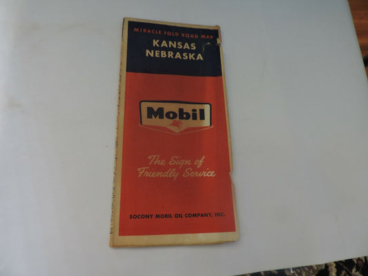 MIRACLE FOLD ROAD MAP OF KANSAS & NEBRASKA (MOBIL)