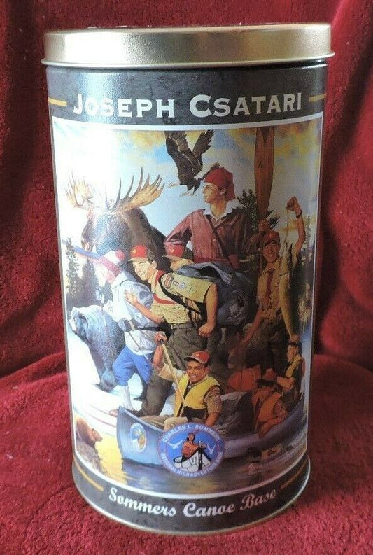 BSA-Joseph Csatari Summers Art: Canoe Base (National High Adventure Base) Tin