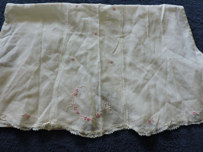 VINTAGE BABY GOWN--HAND MADE WITH EMBROIDERED FLOWERS
