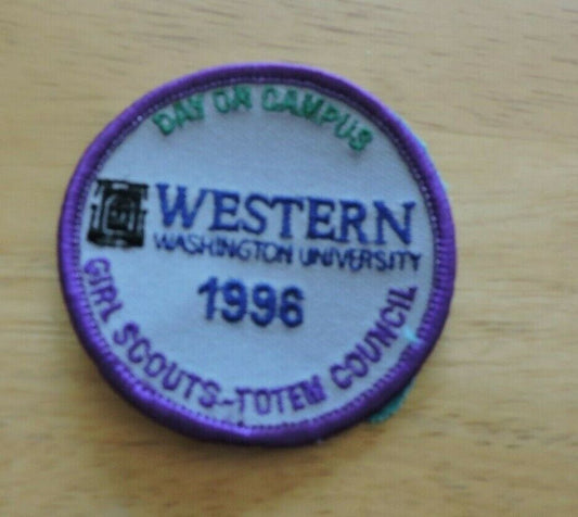 GIRL SCOUT DAY ON CAMPUS WESTERN WASHINGTON UNIVERSITY PATCH 3" GS TOTEM COUNCIL