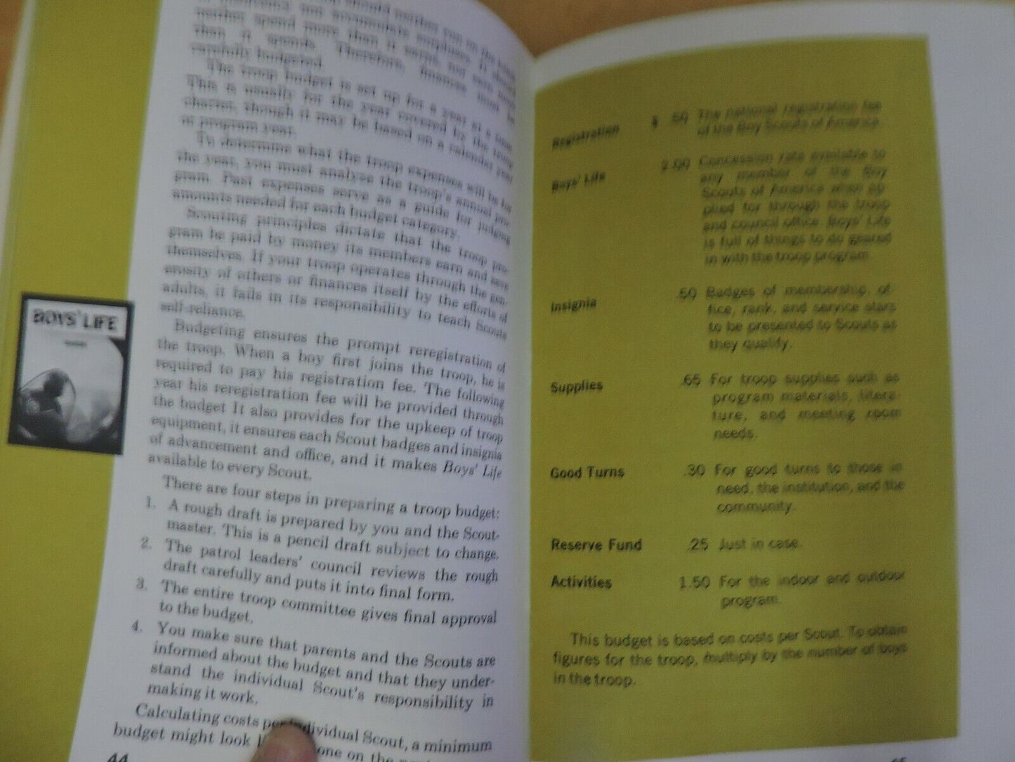 TROOP COMMITTEE GUIDEBOOK, BOY SCOUTS OF AMERICA, 1968