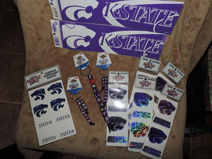 KANSAS STATE GAME DAY FAN LOT OF ITEMS