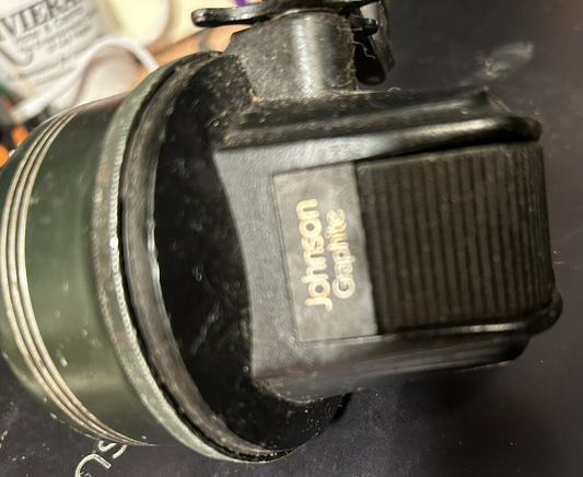 Vintage Sabra 545 Johnson Graphite Fishing Spin Cast Reel. Works
