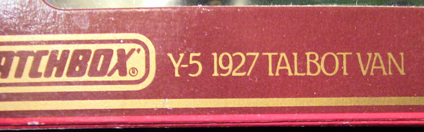 Matchbook Models of Yesterday 1927 Talbot Van (Y5)