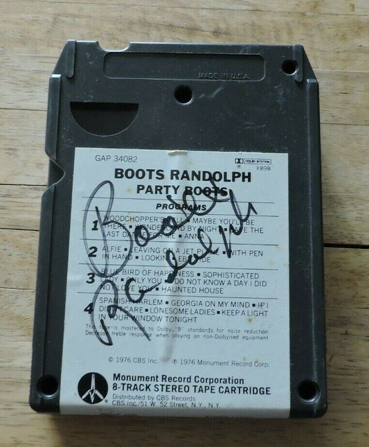 Autographed ,Boots Randolph: Party Boots 8 Track 1976