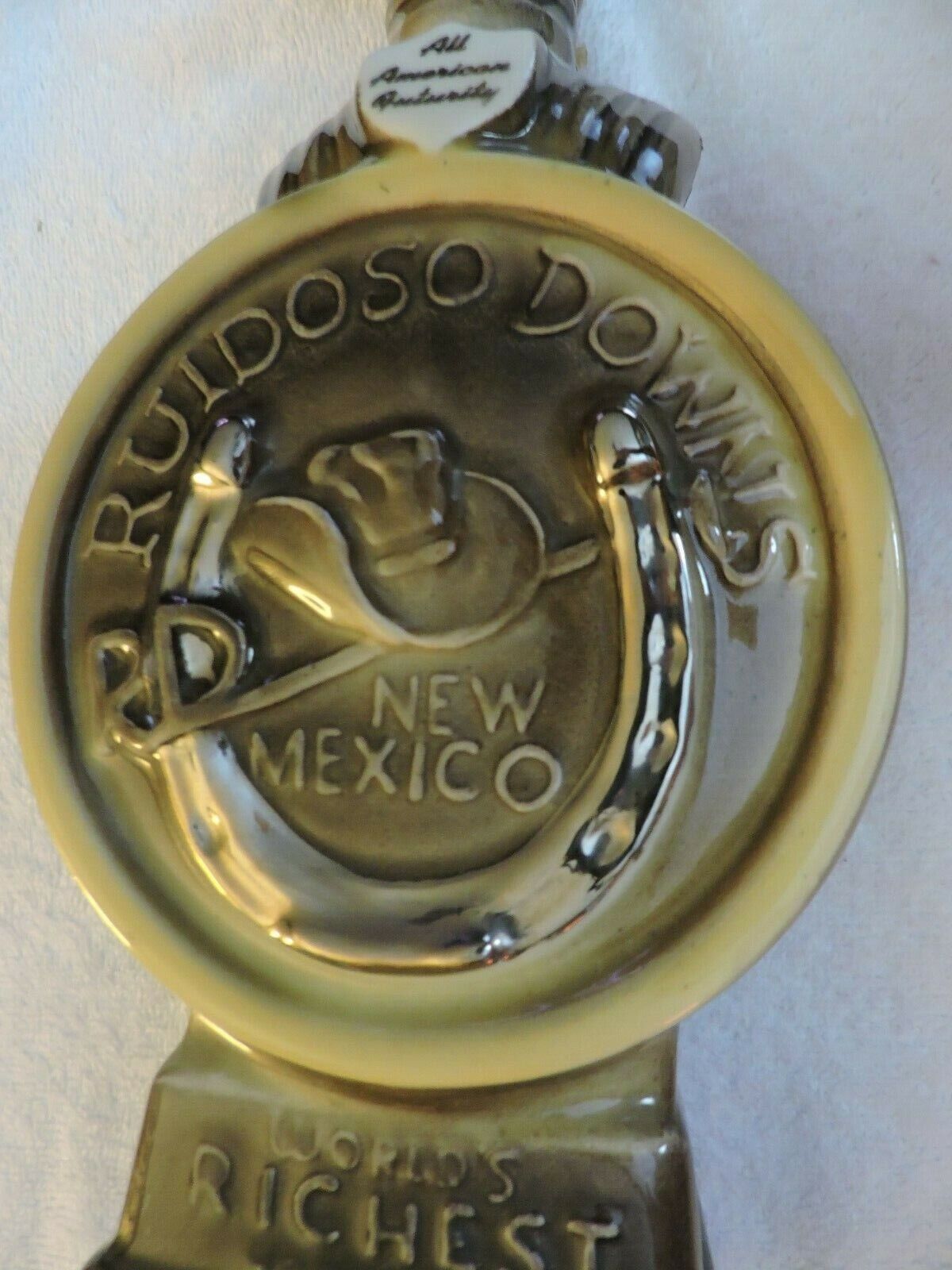 HORSES HEAD DECANTER: RUIDOSO DOWNS NEW MEXICO-- EMPTY---ALL AMERICAN FUTURITY