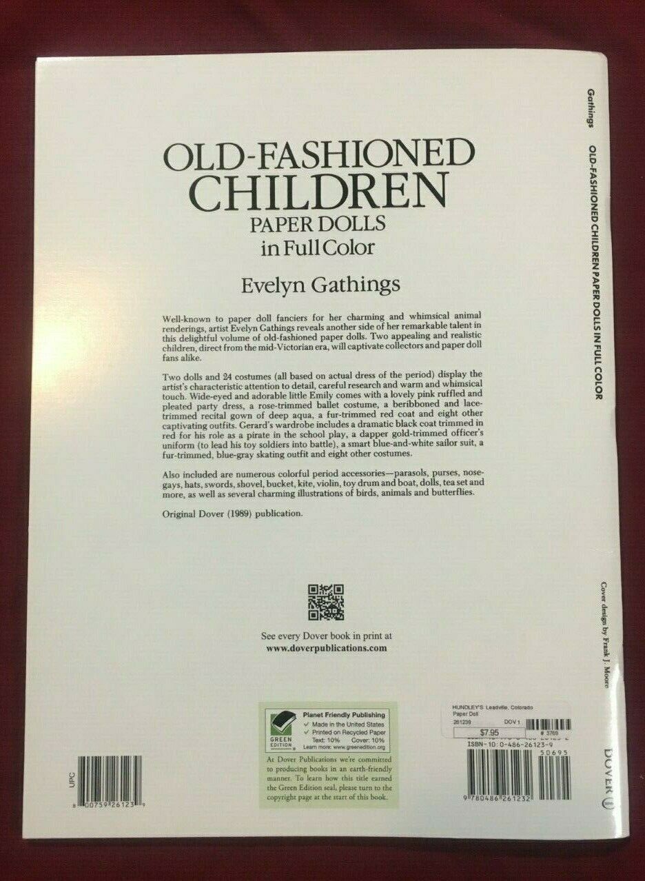 Dover Paper Dolls: Old-Fashioned Children by Evelyn Gathings (1989, Paperback)