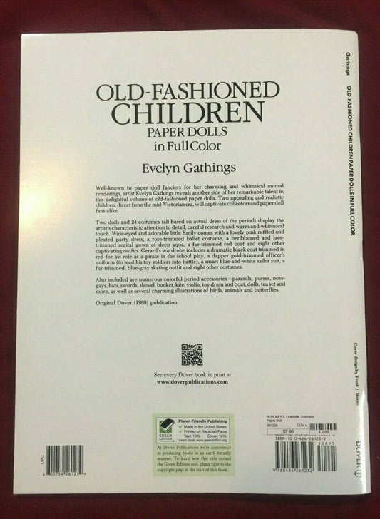 Dover Paper Dolls: Old-Fashioned Children by Evelyn Gathings (1989, Paperback)