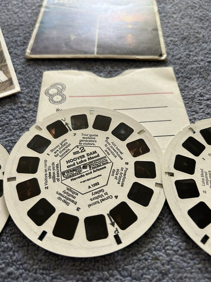 VIEW MASTER 3D REELS:  HOOVER DAM--21 PICTURES--3 REELS--OPENED PACKAGE
