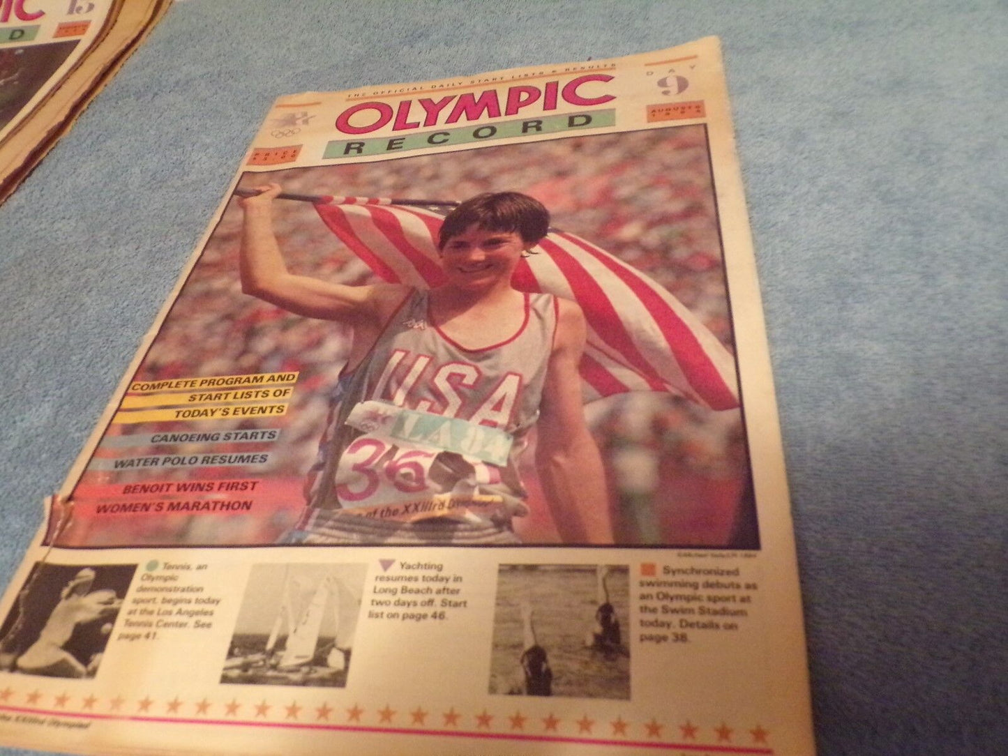 Olympic Record Magazine Day 9, August 6, 1984