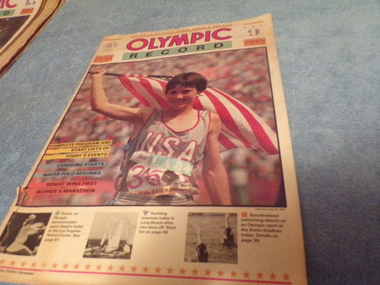 Olympic Record Magazine Day 9, August 6, 1984