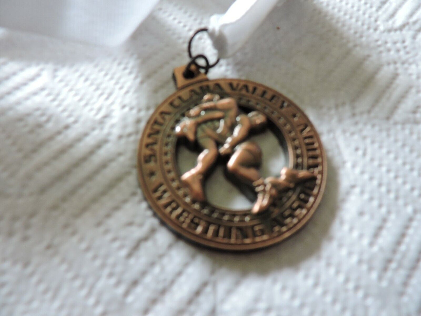 SANTA CLARA VALLEY WESTLING ASSSOCIATION- WITH WHITE RIBBON 2 INCH ROUND