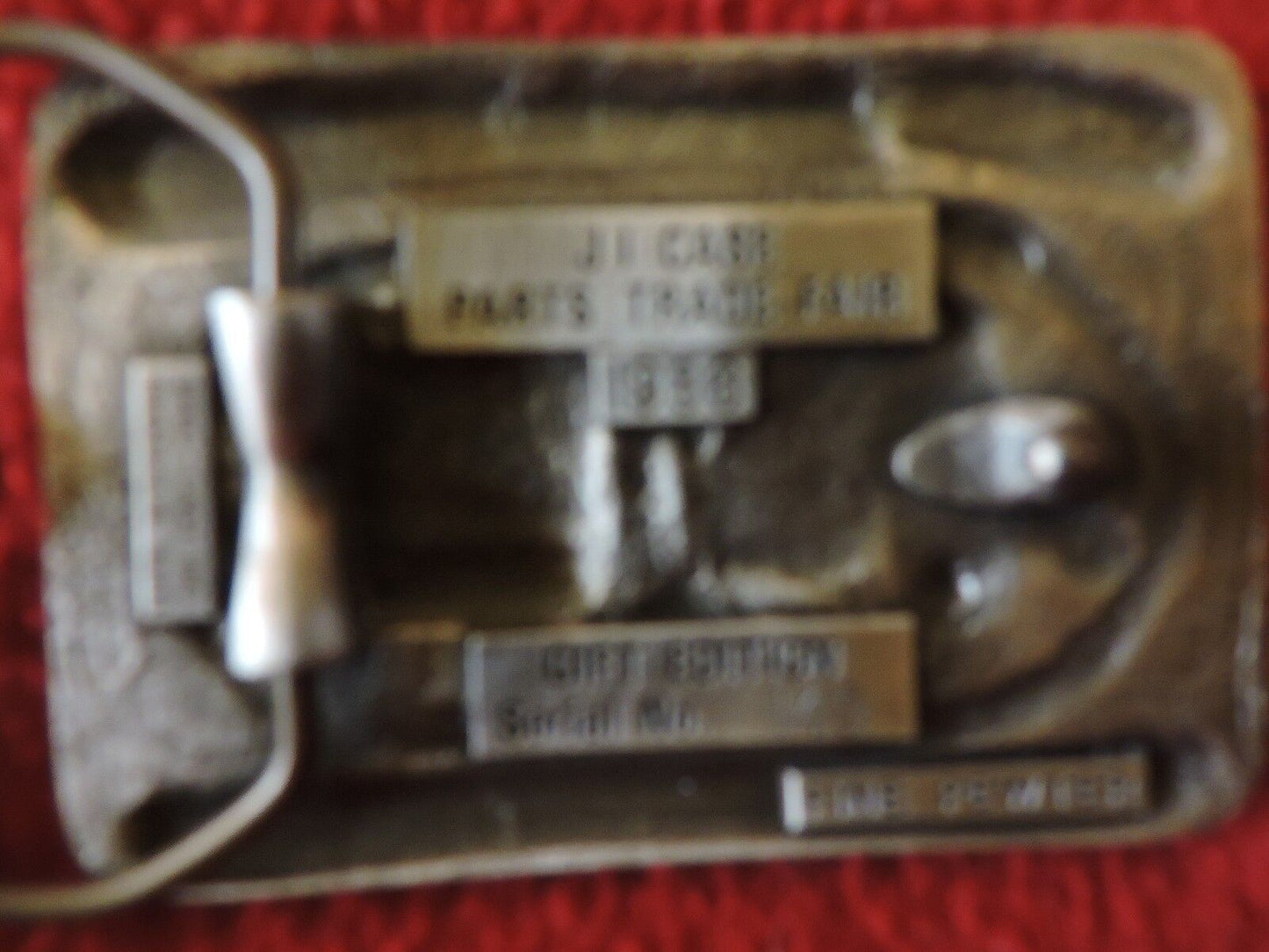 VINTAGE 1986-JI CASE PARTS TRADE FAIR PEWTER BELT BUCKLE-GIFT EDITION #149