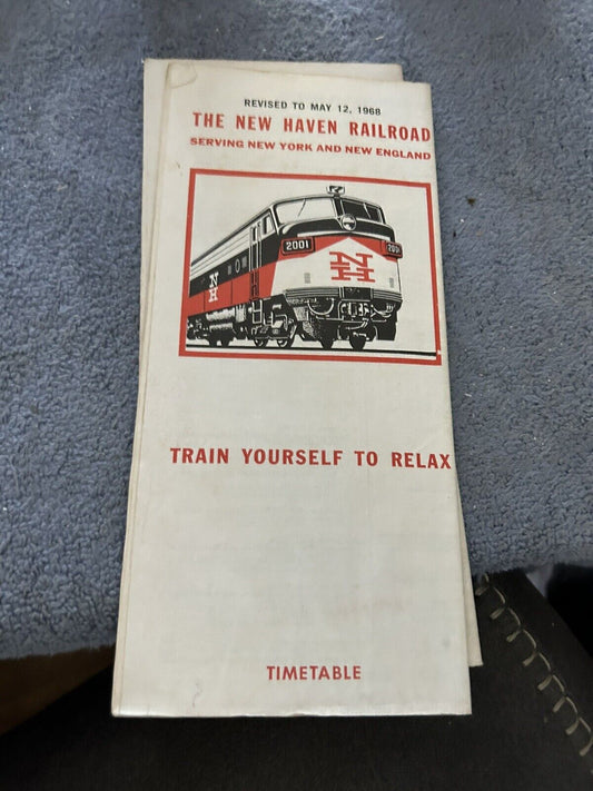 RAILROAD TIMETABLE: NEW HAVEN LINE MAY 12, 1968