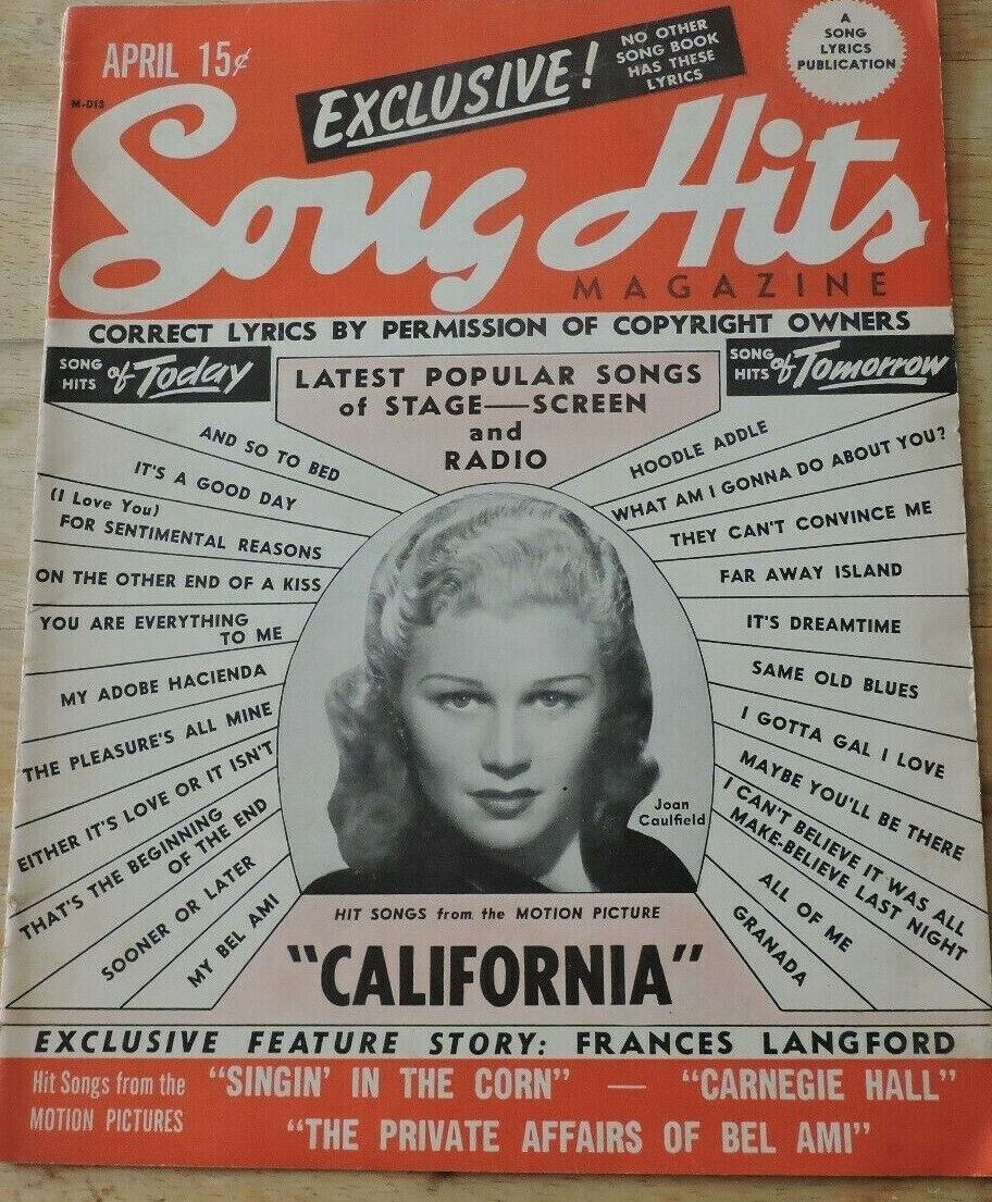 Exclusive Song Hits Magazine April 1942