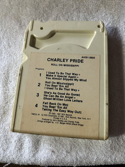 8 TRACK TAPE: CHARLEY PRIDE ROLL ON MISSISSIPPI 1981