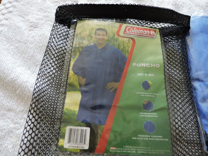 COLEMAN  ADULT PONCHO 50X80 INCHES NEW