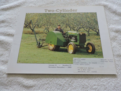 Two Cylinder Volume 6 Number 6 1993  JOHN DEERE