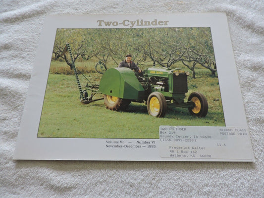 Two Cylinder Volume 6 Number 6 1993  JOHN DEERE