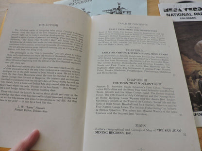 SILVERTON AND NEIGHBORING GHOST TOWNS , TRAIN SCHEDULE, TICKETS (1982) AND MORE