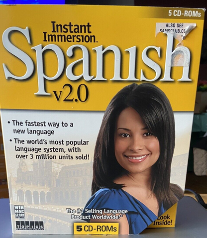 Instant Immersion Spanish Version 2.0 CD-ROM set of 5 Plus a bonus CD