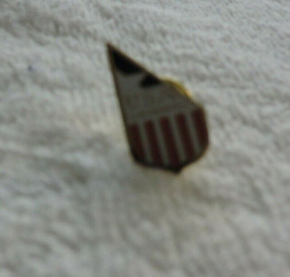USA SWIMMING RED, WHITE AND BLUE PIN 1  X .5 INCHES