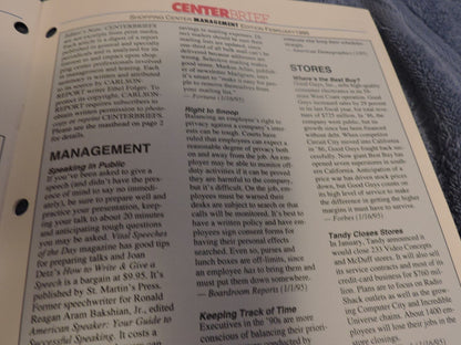 The Carlson Report (Feb. 1995): Security Options for Open Centers (Signed)