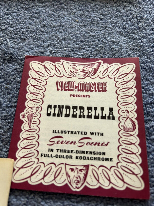 VIEW MASTER 3D REELS: CINDERELLA  SINGLE REEL--OPENED PACKAGE
