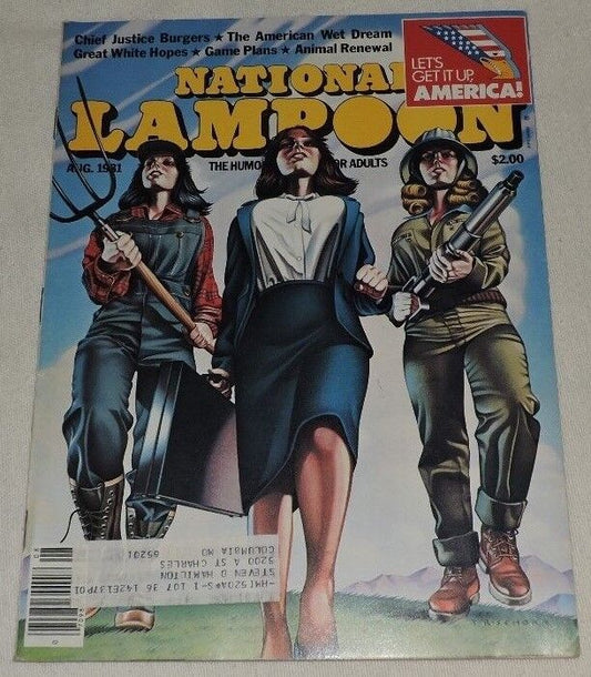 Vintage (1981) National Lampoon,The Humor Magazine "Let's get it up America"