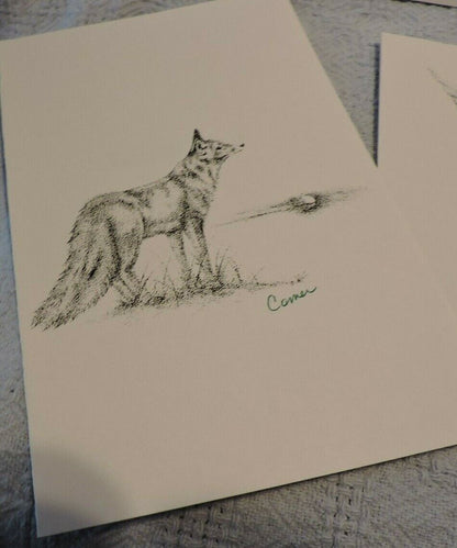 SET OF BEAUTIFUL ARTIST SIGNED  CARDS-ROBIN COMER