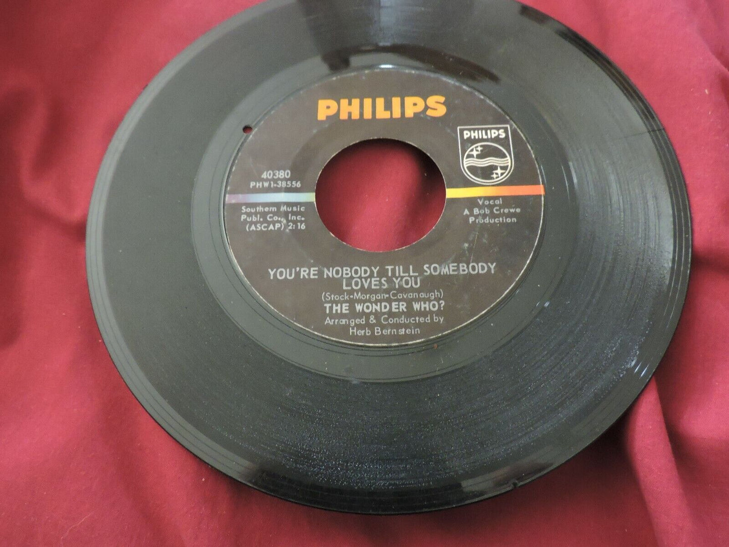 The Wonder Who: "You're Nobody Till Somebody Loves You & Good Ship" Vinyl Record